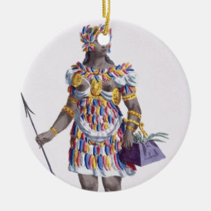 A Woman from Honduras, 1780 (coloured engraving) Ceramic Ornament