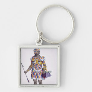 A Woman from Honduras, 1780 (coloured engraving) Key Ring