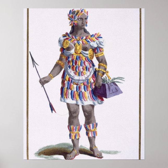 A Woman from Honduras, 1780 (coloured engraving) Poster (Front)