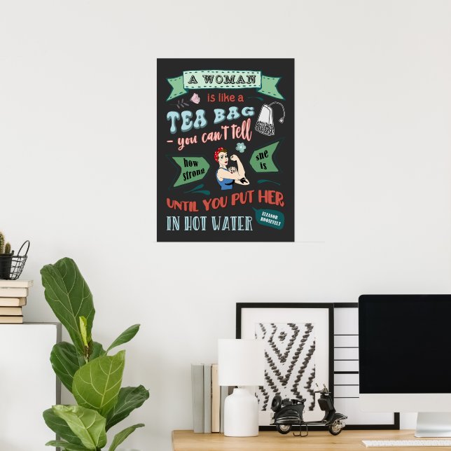 A woman is like a tea bag poster (Home Office)