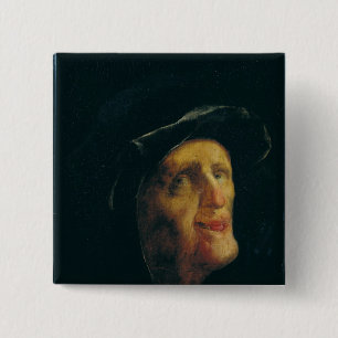 A Woman Laughing 15 Cm Square Badge