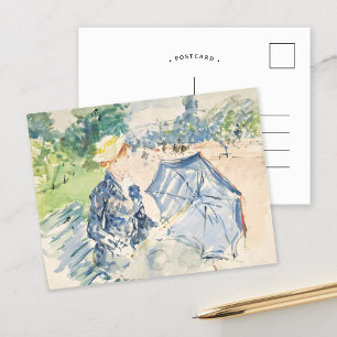 A Woman Seated at a Bench Berthe Morisot Postcard