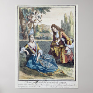 A Woman Seated on the Grass Poster
