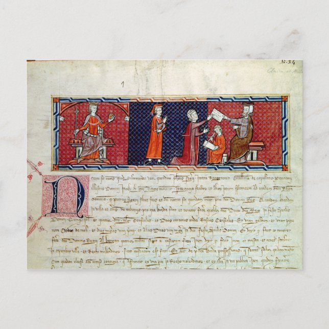 A Woman Taking an Oath before Postcard (Front)