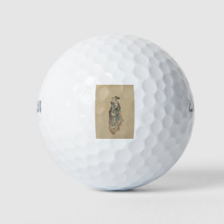 A Woman Walking - Hokusai Katsushika - 1850 Golf Balls