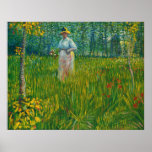 A woman walking in garden Poster XXL Van Gogh<br><div class="desc">A woman walking in garden Poster XXL Van Gogh</div>