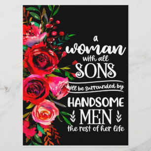 A woman With All Sons Gift, Mother's Day Gift Idea Menu