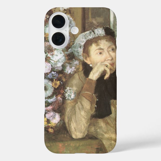 A Woman With Chrysanthemums by Edgar Degas Case-Mate iPhone Case (Back)