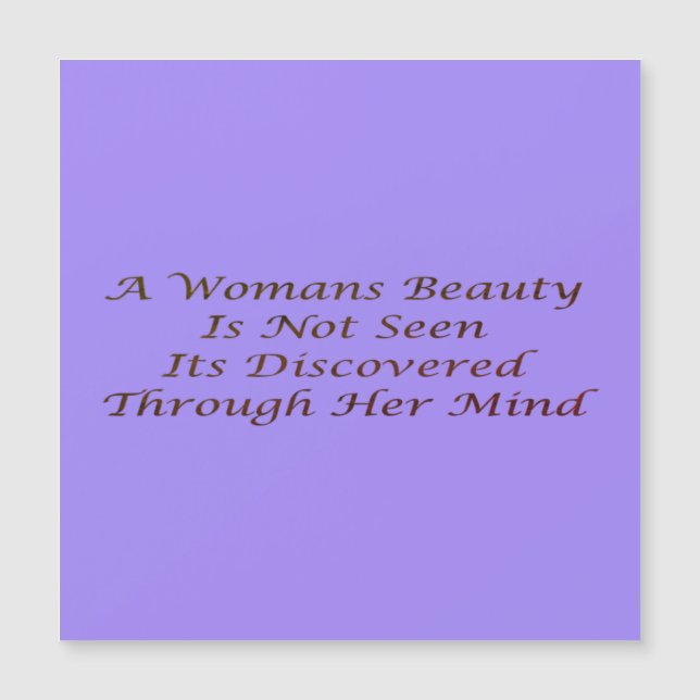 A Womans Beauty message poem feature inspire      (Front)