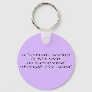 A Womans Beauty message poem feature Key Ring