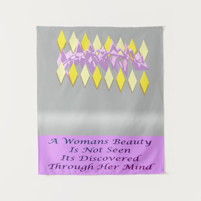 A Womans Beauty message poem feature               Tapestry (Front)
