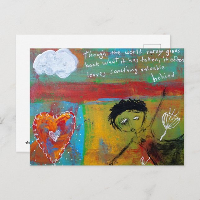 A Woman's Grief Postcard (Front/Back)