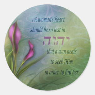 A Womans Heart - Calla Lily Classic Round Sticker