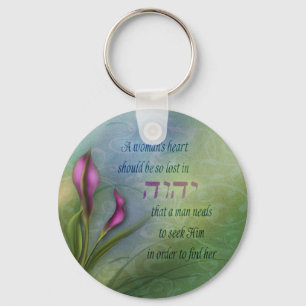 A Womans Heart - Calla Lily Key Ring