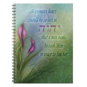 A Womans Heart - Calla Lily Notebook