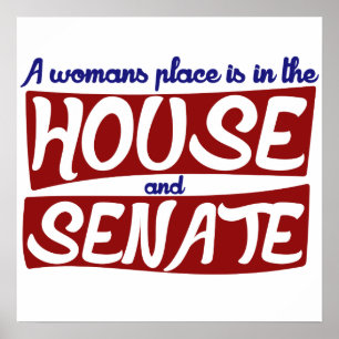 A womans place is in the house and senate poster