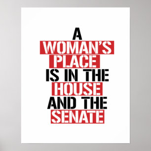 A woman's place is in the house and the senate poster