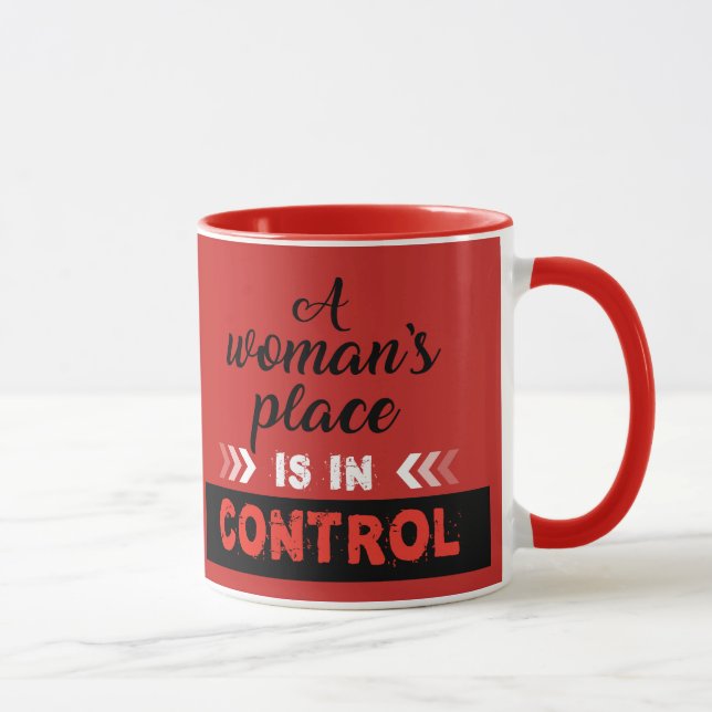 A woman's place, trendy coffee Mug (Right)