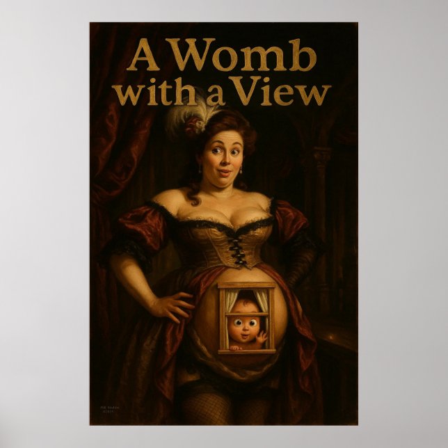 A Womb With a View – Classic Oil Parody Poster (Front)