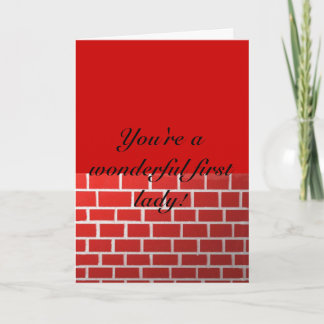 A wonderful first lady thank you card