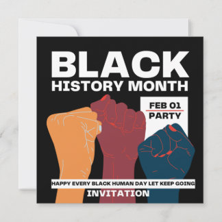 A Wonderful History BHM Party Invitation