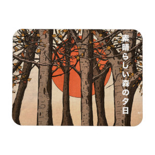 A Wonderful Woodland Sunset Magnet