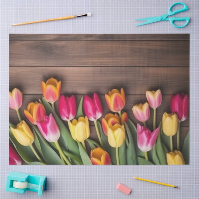 A Wood and Tulip Series Design #5 Tissue Paper (Craft)