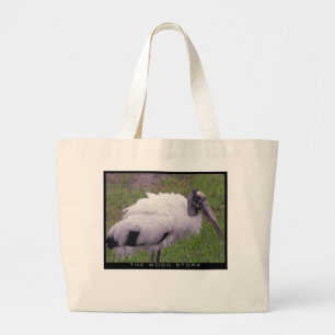 A Wood Stork Large Tote Bag