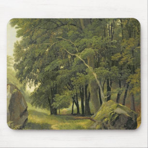 A Wooded Landscape (oil on paper on panel) Mouse Pad