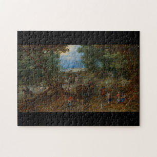 A Woodland Road with Travelers 1607 Jan Brueghel  Jigsaw Puzzle