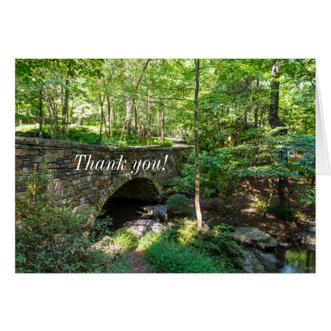 A Woodlands Walkway Bridge Thank You Card (Front Horizontal)