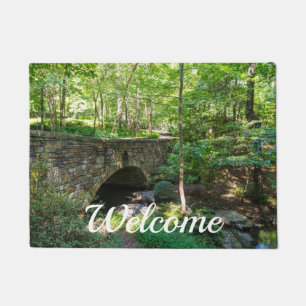 A Woodlands Walkway Bridge Welcome Doormat