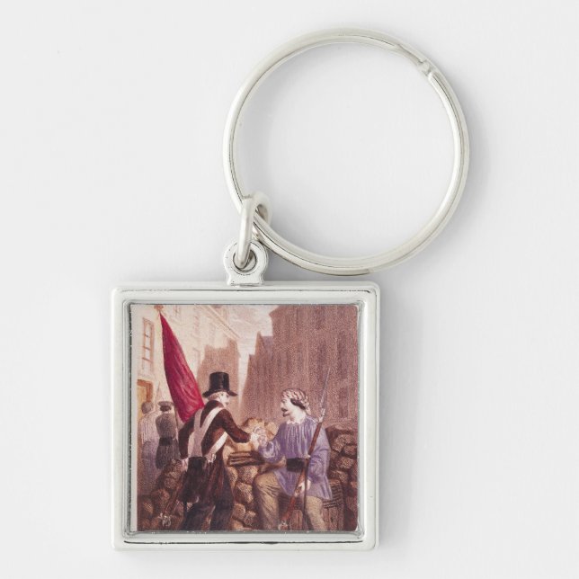 A Worker Sharing his Bread with a Student Key Ring (Front)