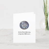 A Working Day on the Planet Mercury Card
