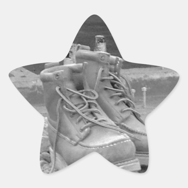 A Working Man's Boots Star Sticker (Front)