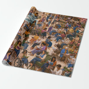 A World Full of Book Lovers Wrapping Paper