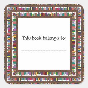 A World of Books Classic Square Sticker