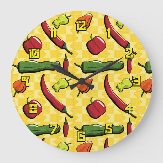 A World of Chilli Peppers Clock (Front)