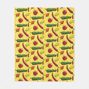 A World of Chilli Peppers Fleece Blanket