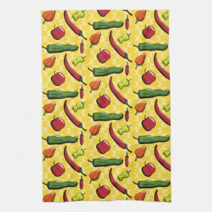 A World of Chilli Peppers Kitchen Towel