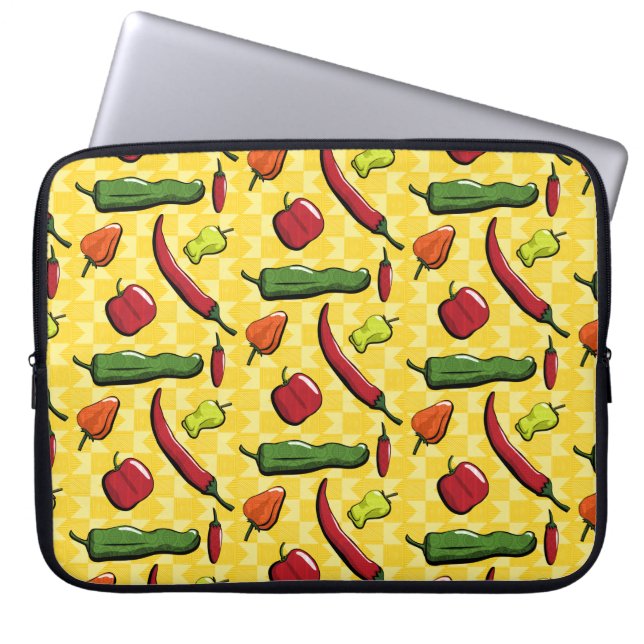 A World of Chilli Peppers Laptop Sleeve (Front)