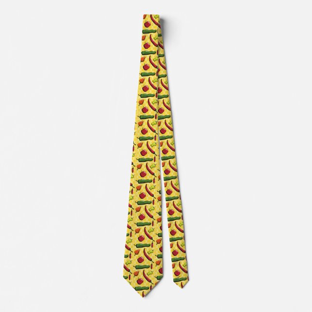 A World of Chilli Peppers Men's Neck Tie (Front)
