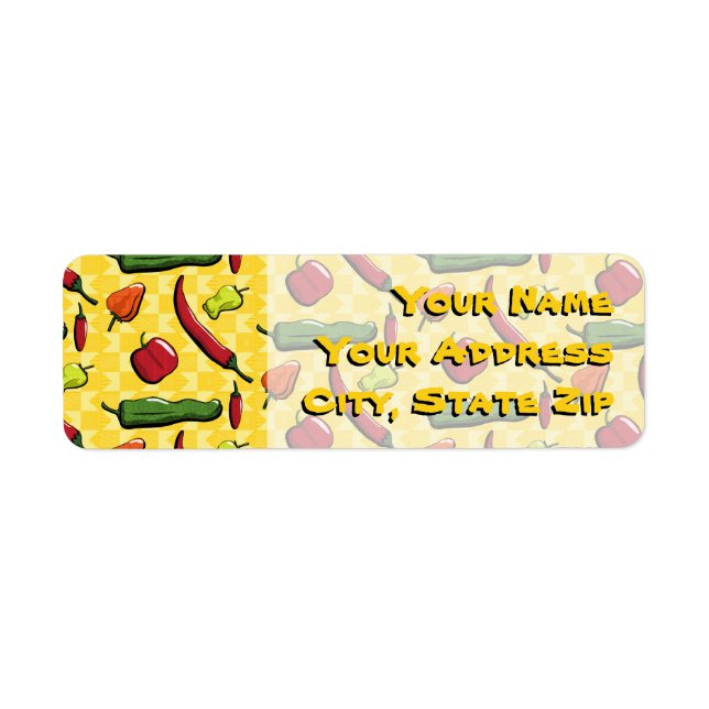 A World of Chilli Peppers Return Address Label (Front)