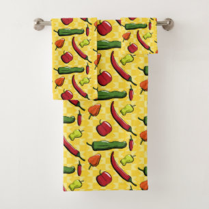A World of Chilli Peppers Towel Set