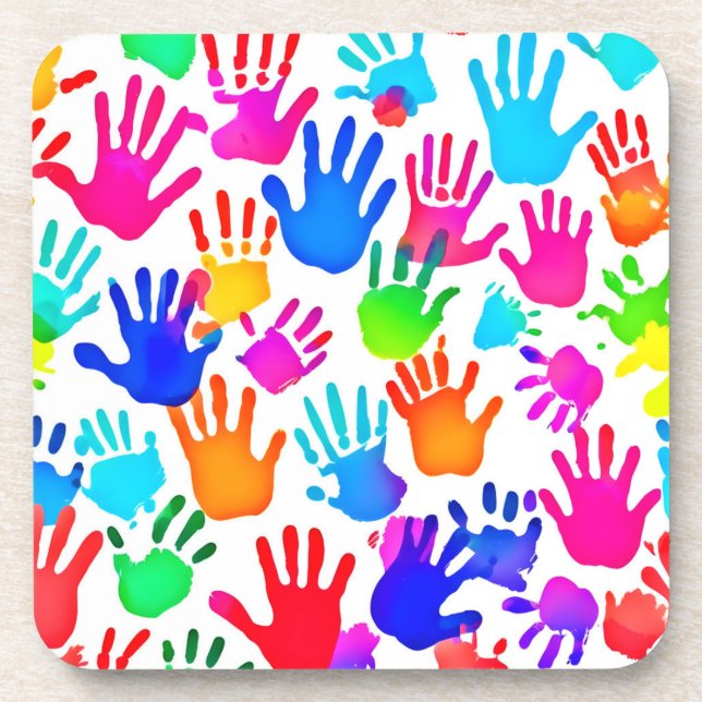 A World of Hands in Colour Coaster (Front)