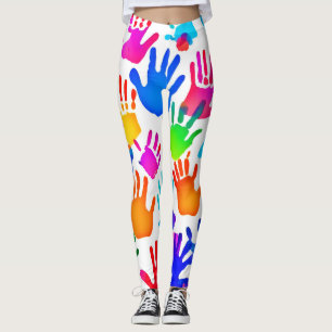 A World of Hands in Colour Leggings