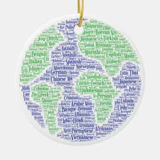 A world of languages ornament