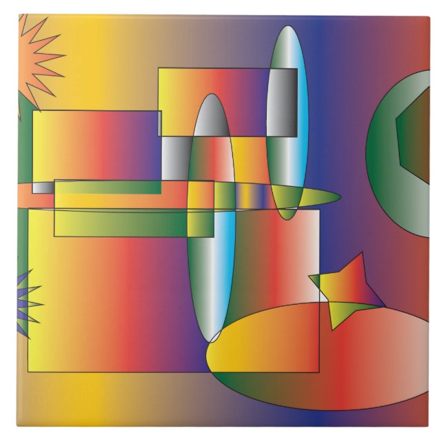 A World of Wonder and Discovery Ceramic Tile (Front)