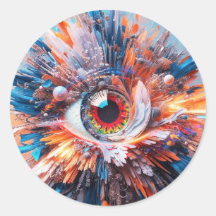 A World Of Wonder Begins With Vision Classic Round Sticker