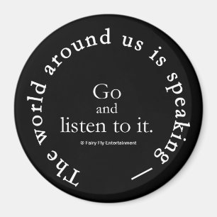 A World Of Words Listen To It Magnet